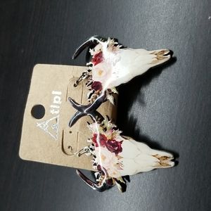 Cow skull earrings
